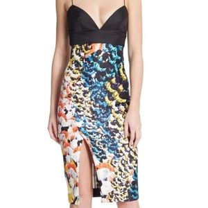 𝅺Nicholas Floral Dress with Split Size 0